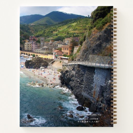 Personalisiertes ReiseNotebook Italien Custom Foto Notizblock (Rückseite)