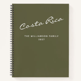 Personalisiertes Reiseservice Green Travel Journal Notizblock