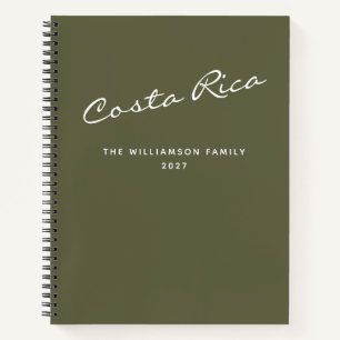 Personalisiertes Reiseservice Green Travel Journal Notizblock