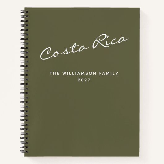 Personalisiertes Reiseservice Green Travel Journal Notizblock (Vorderseite)