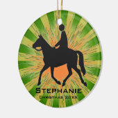 Personalisiertes Reiten Keramik Ornament (Links)
