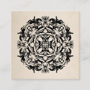 Personalisiertes Reiterkaleidoskop Quadratische Visitenkarte