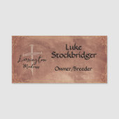 Personalisiertes Reitkreuz Namensschild (Vorderseite)