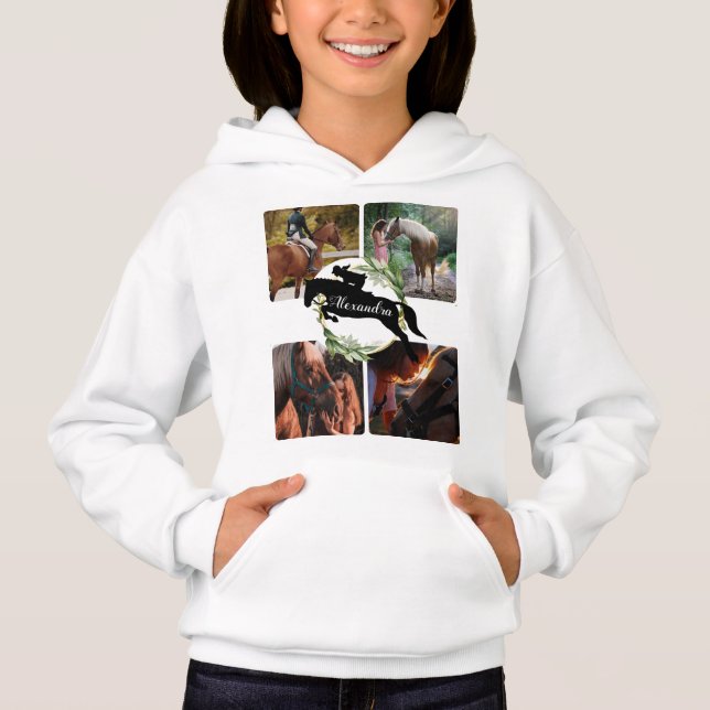 Personalisiertes Reitsport-Foto Hoodie (Vorderseite)