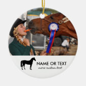 Personalisiertes Reitsport Foto Reiten Keramik Ornament (Vorne)