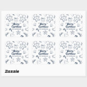 Personalisiertes reizendes quadratischer aufkleber