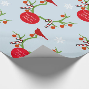 Personalisiertes Ren-Geweih-Weihnachten Geschenkpapier