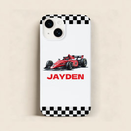 Personalisiertes Rennwagen für Jungen Case-Mate iPhone 14 Hülle