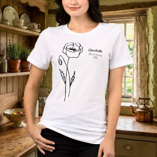 Personalisiertes Renten-Mohnblume  T-Shirt