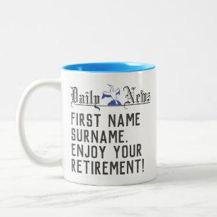 Personalisiertes Rentengeschenk Zweifarbige Tasse