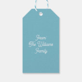 Personalisiertes Rentier Merry Bright Weihnachten Geschenkanhänger (Rückseite)