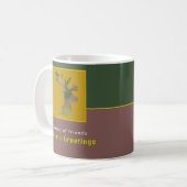 Personalisiertes Rentier Pine Green Holiday Elegan Kaffeetasse (Vorderseite Links)