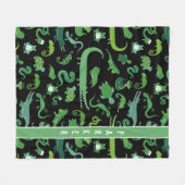 Personalisiertes Reptil Amphibientier Fleecedecke (Vorderseite (Horizontal))