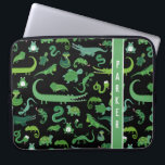 Personalisiertes Reptil Amphibientier Laptopschutzhülle<br><div class="desc">Kids Personalisiert Reptile Amphibien Animal Muster Laptop Sleeve www.SamAnnDesigns.com</div>