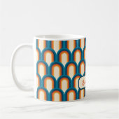 Personalisiertes Retro Arch Rainbow-Muster Kaffeetasse (Links)