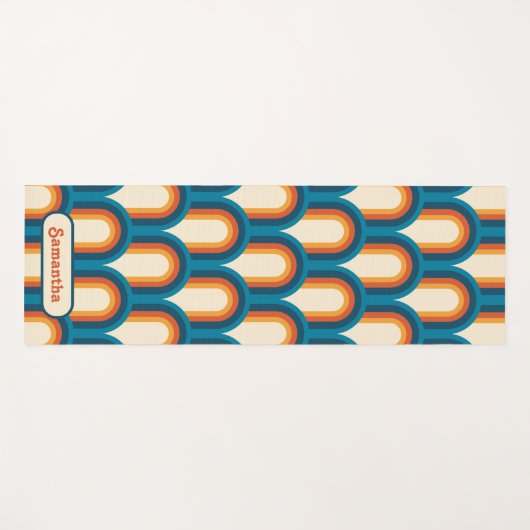 Personalisiertes Retro Arch Rainbow-Muster Yogamatte (Vorderseite (Horizontal))