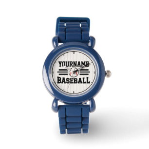 Personalisiertes Retro-Baseball-Player-Team Armbanduhr
