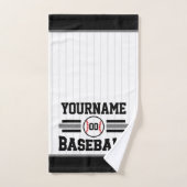 Personalisiertes Retro-Baseball-Player-Team Badhandtuch Set (Handtuch)