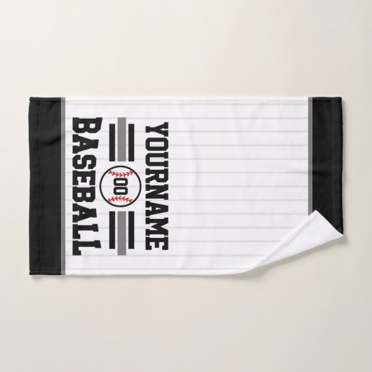 Personalisiertes Retro-Baseball-Player-Team Badhandtuch Set (Handtuch)