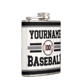 Personalisiertes Retro-Baseball-Player-Team Flachmann (Rechts)