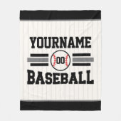 Personalisiertes Retro-Baseball-Player-Team Fleecedecke (Vorderseite)