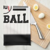 Personalisiertes Retro-Baseball-Player-Team Geschirrtuch (Viertel Falte)