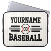 Personalisiertes Retro-Baseball-Player-Team Laptopschutzhülle (Vorderseite)