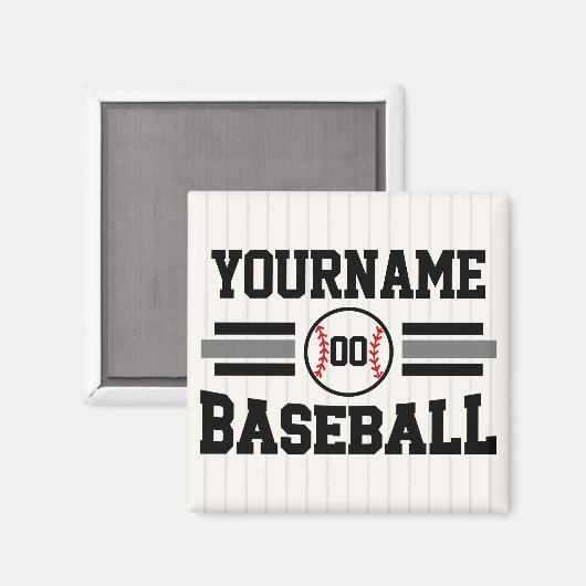 Personalisiertes Retro-Baseball-Player-Team Magnet (Vorderseite/Rückseite)