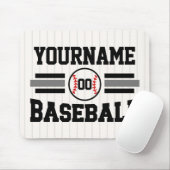 Personalisiertes Retro-Baseball-Player-Team Mousepad (Mit Mouse)