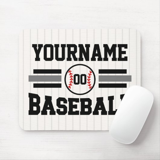 Personalisiertes Retro-Baseball-Player-Team Mousepad (Mit Mouse)