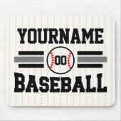 Personalisiertes Retro-Baseball-Player-Team Mousepad (Vorne)