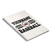 Personalisiertes Retro-Baseball-Player-Team Notizblock (Rechte Seite)