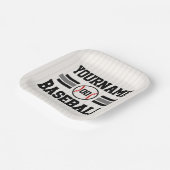 Personalisiertes Retro-Baseball-Player-Team Pappteller (Gewinkelt)