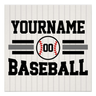 Personalisiertes Retro-Baseball-Player-Team Poster
