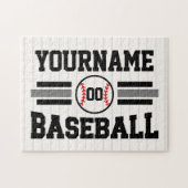 Personalisiertes Retro-Baseball-Player-Team Puzzle (Horizontal)