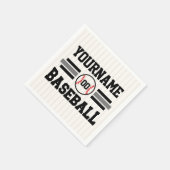 Personalisiertes Retro-Baseball-Player-Team Serviette (Ecke)