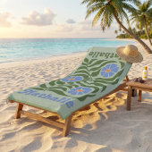 Personalisiertes Retro Beach Handtuch mit Namen -