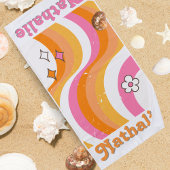 Personalisiertes Retro Beach Handtuch mit Namen -