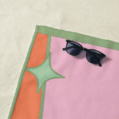 Personalisiertes Retro Beach Handtuch mit Namen -  (Beispiel)