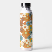 Personalisiertes Retro-Blume-Muster Trinkflasche (Links)