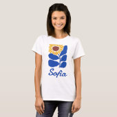 Personalisiertes Retro-Blumen-Daisy-Geschenk mit e T-Shirt (Vorne ganz)