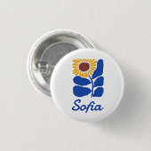 Personalisiertes Retro-Blumen-Daisy-Geschenk mit i Button (Vorne & Hinten)