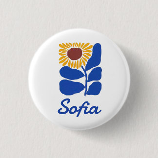 Personalisiertes Retro-Blumen-Daisy-Geschenk mit i Button