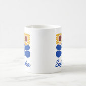 Personalisiertes Retro-Blumen-Daisy-Geschenk mit i Kaffeetasse (Mittel)