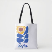 Personalisiertes Retro-Blumen-Daisy-Geschenk mit i Tasche (Vorderseite)