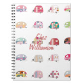Personalisiertes Retro Caravans-Notebook Notizblock (Vorderseite)