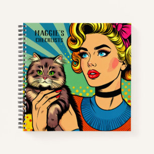 Personalisiertes Retro-Checkliste-Notebook Notizblock