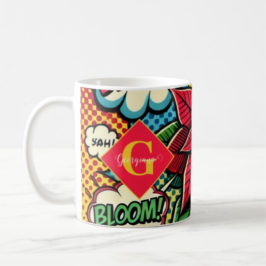 Personalisiertes Retro-Comic Pop Pinakothek Züst Kaffeetasse (Links)