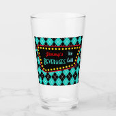 Personalisiertes Retro Diner Glass Tumbler Gift (Vorderseite)