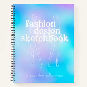 Personalisiertes Retro Fashion Design Sketchbook Notizblock